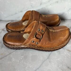 Born Women’s Tan Leather Slip-On Loafers